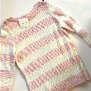 Pink and white striped sweater